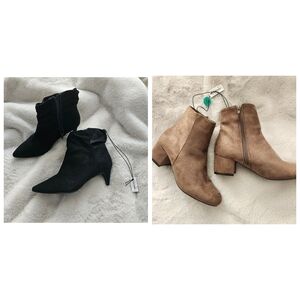 Stylish Women's Ankle Boots - Black and Tan